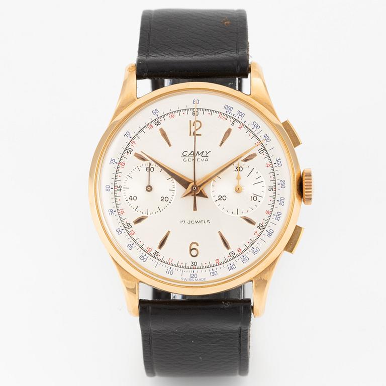 Camy, chronograph, wristwatch, 37.5 mm.