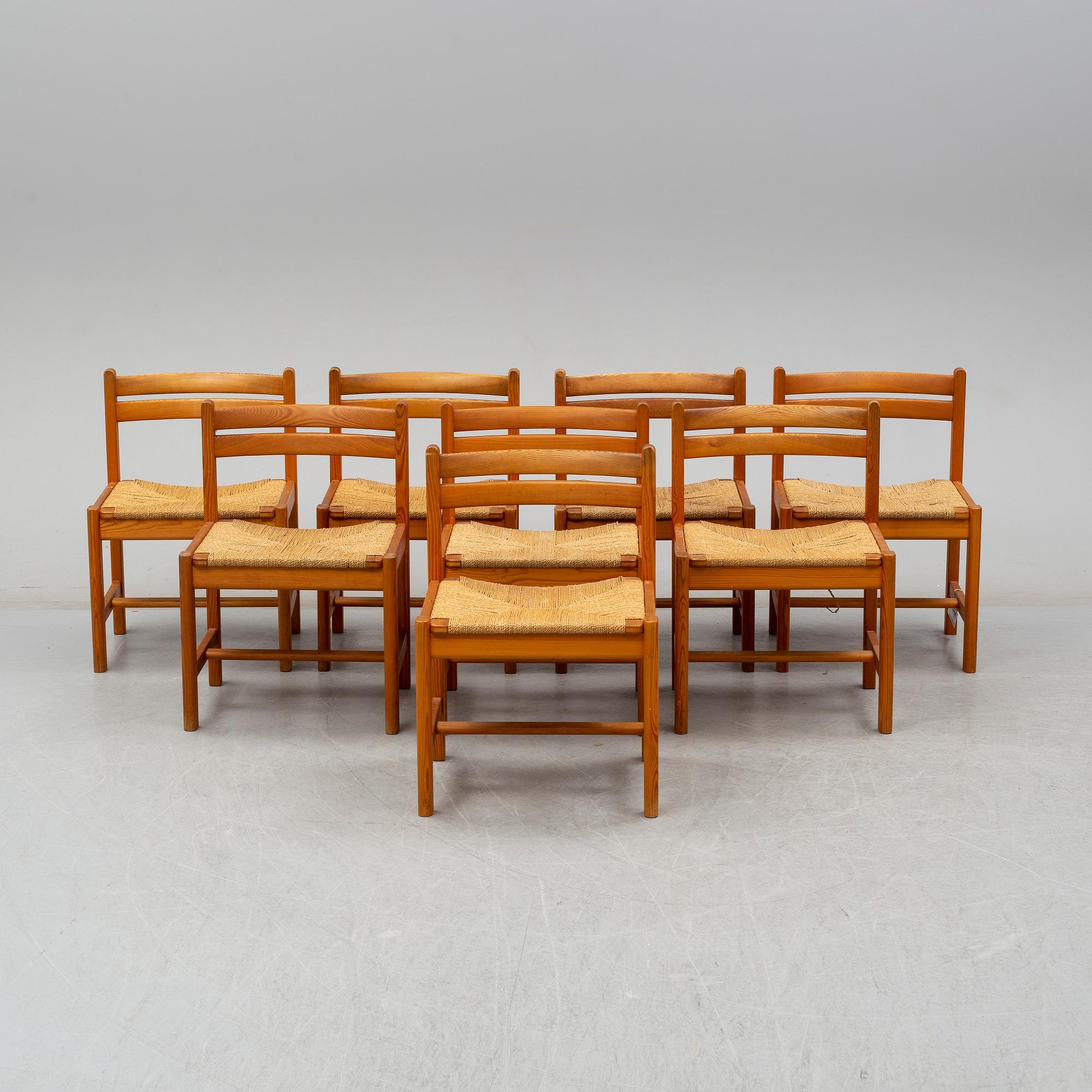 BØRGE MOGENSEN, a pine 'Asserbo' table and eight chairs from Karl Andersson & Söner.