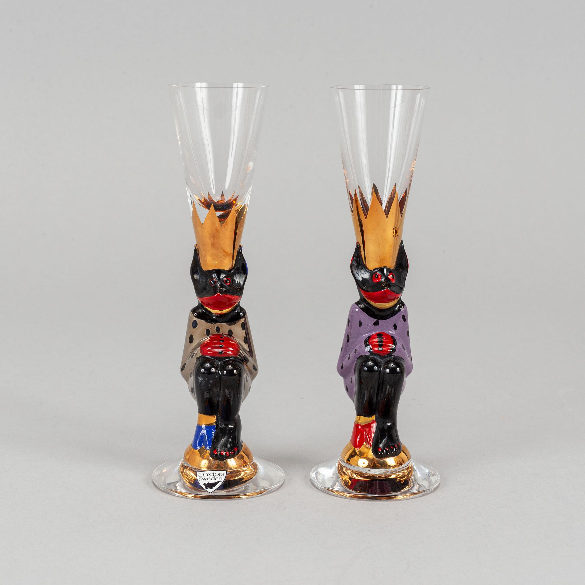 12 glasses from "Nobelservisen" by Gunnar Cyrén, Orrefors.