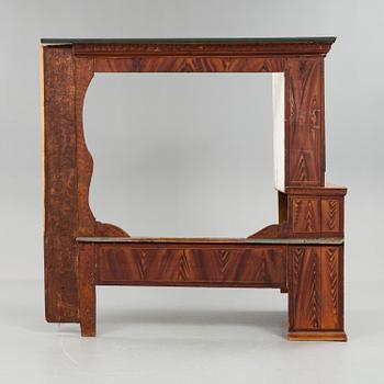 a early 19th century folk art bedcabinet from Dalarna Hälsingland marked B.E.J.S.H.K.P.D.