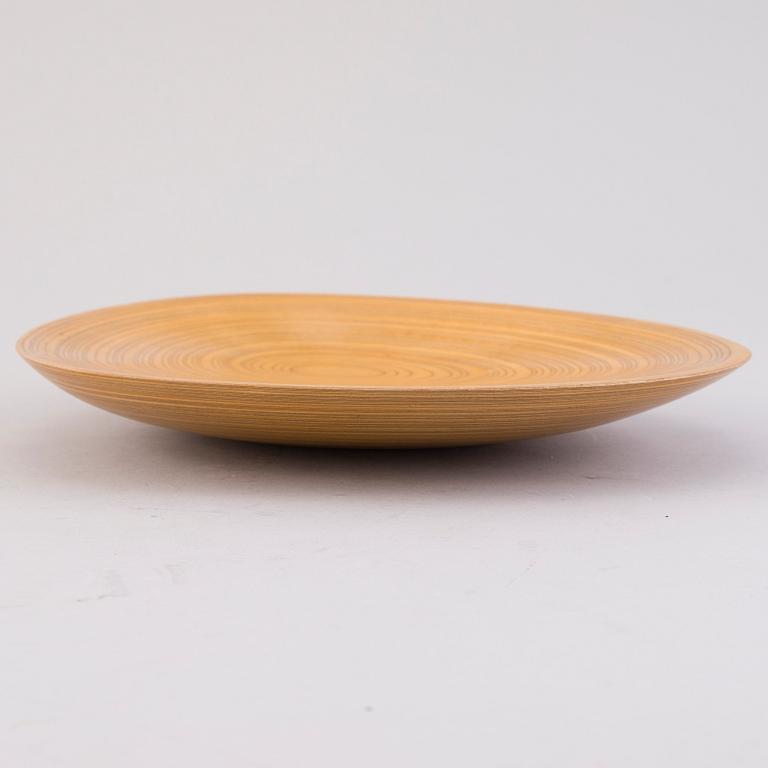 Tapio Wirkkala, A plywood dish signed TW.