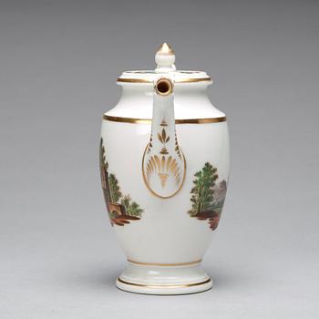 KAFFE och TESERVIS, 18 delar, porslin. Frankrike, Empire, tidigt 1800-tal.