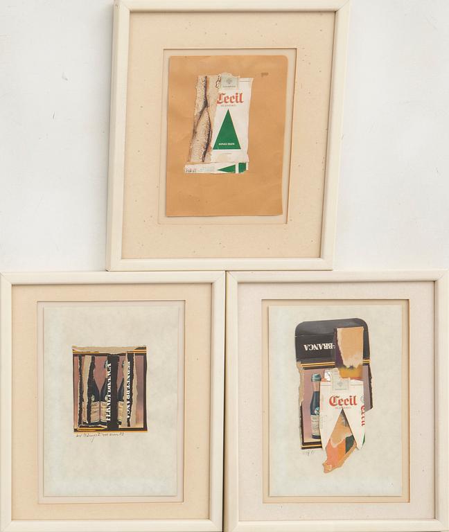 Sven Hauptmann, collage 3 pcs Untitled.