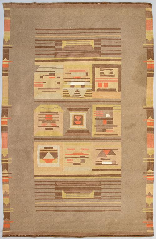 A 1930s Finnish flat weave carpet. Circa 300x190 cm.