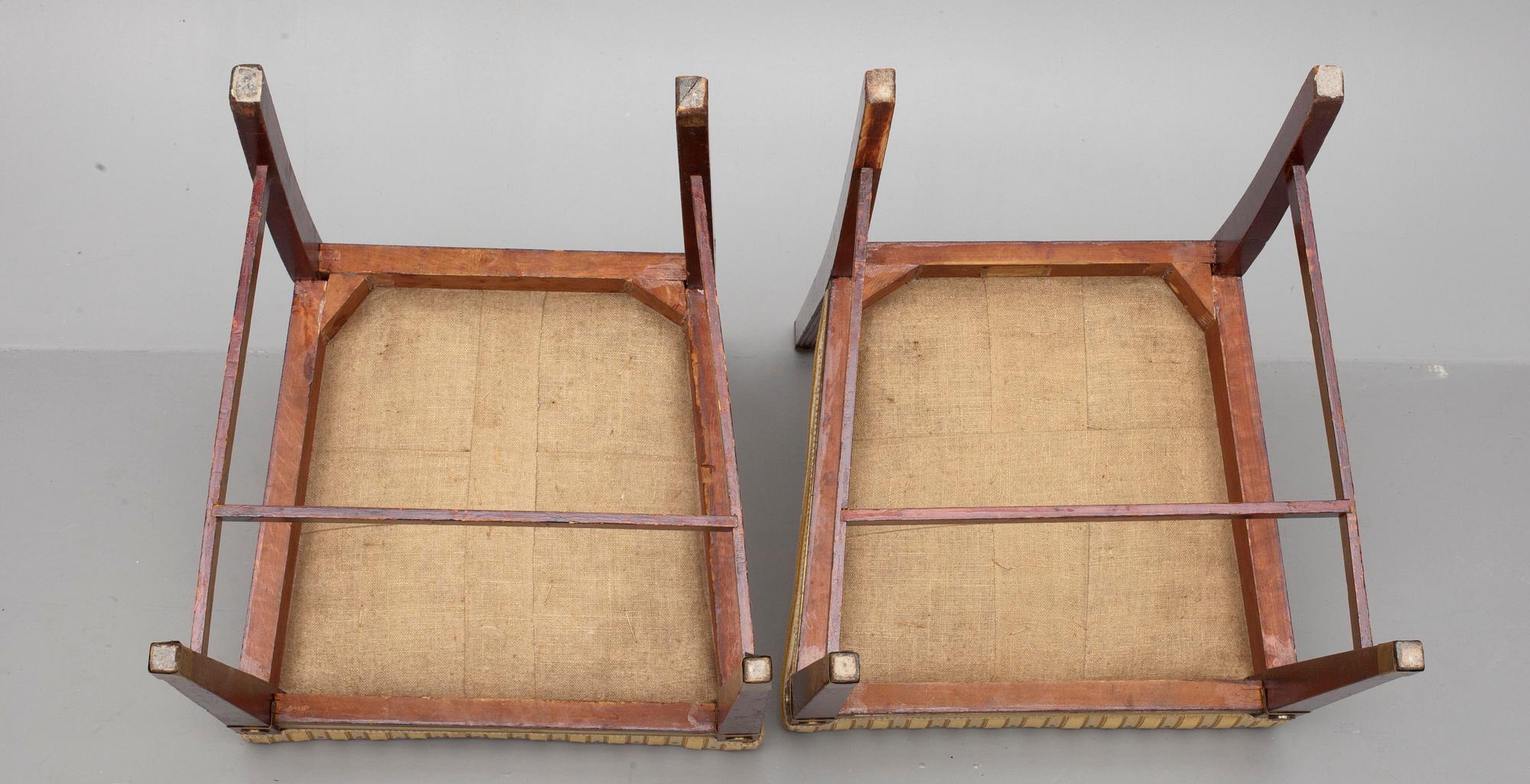 STOLAR, ett par, Jacob-stil, Ryssland 1800-talets slut.