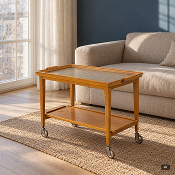 Serving trolley, 1930s/40s.