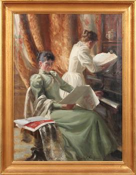 EMIL LINDGREN, olja på duk, signerad.