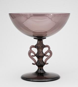 SKÅL PÅ FOT, glas, Hyttarbete, "Vingarna", Simon Gate, Sandvik, 1920-tal.