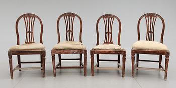 STOLAR, 4 st, gustavianska, omkring år 1800.