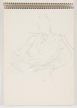 Lotte Laserstein, Skissblock med 19 teckningar varav 1 signerad.