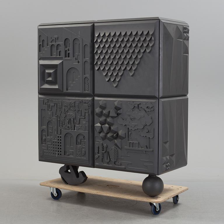 A “Tout va bien Cabinet Black” cabinet by Antoine et Manuel, BD Barcelona.