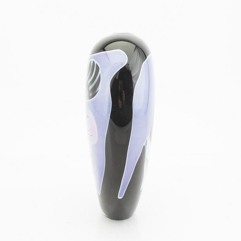 Peter Hermansson, a glass graal mini vase signed and dated Boda 2016.