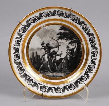 TALLRIK, porslin, empire, Stone coquerel et le gros, Paris, Frankrike. 1800-tal.