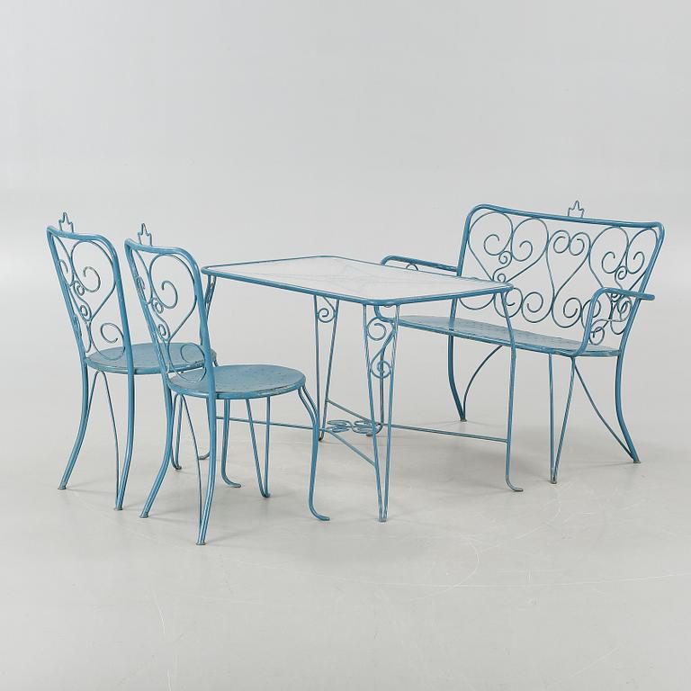 Four garden furnitures from the latter half of 20th century.