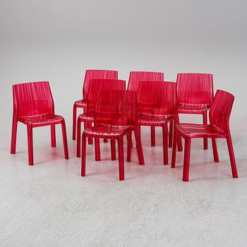 PATRICIA URQUIOLA, 8 'Frilly'  chairs, Kartell, designed 2008.