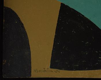 HARRY BOOSTRÖM, oil on panel, signed Booström, dated -54 on verso.
