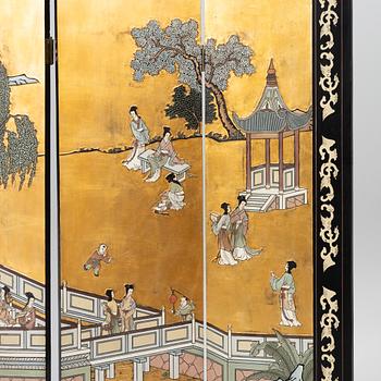 A pair of folding screens, China, second half of the 20th century.