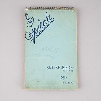 Two sketch books by Carl Kylberg.