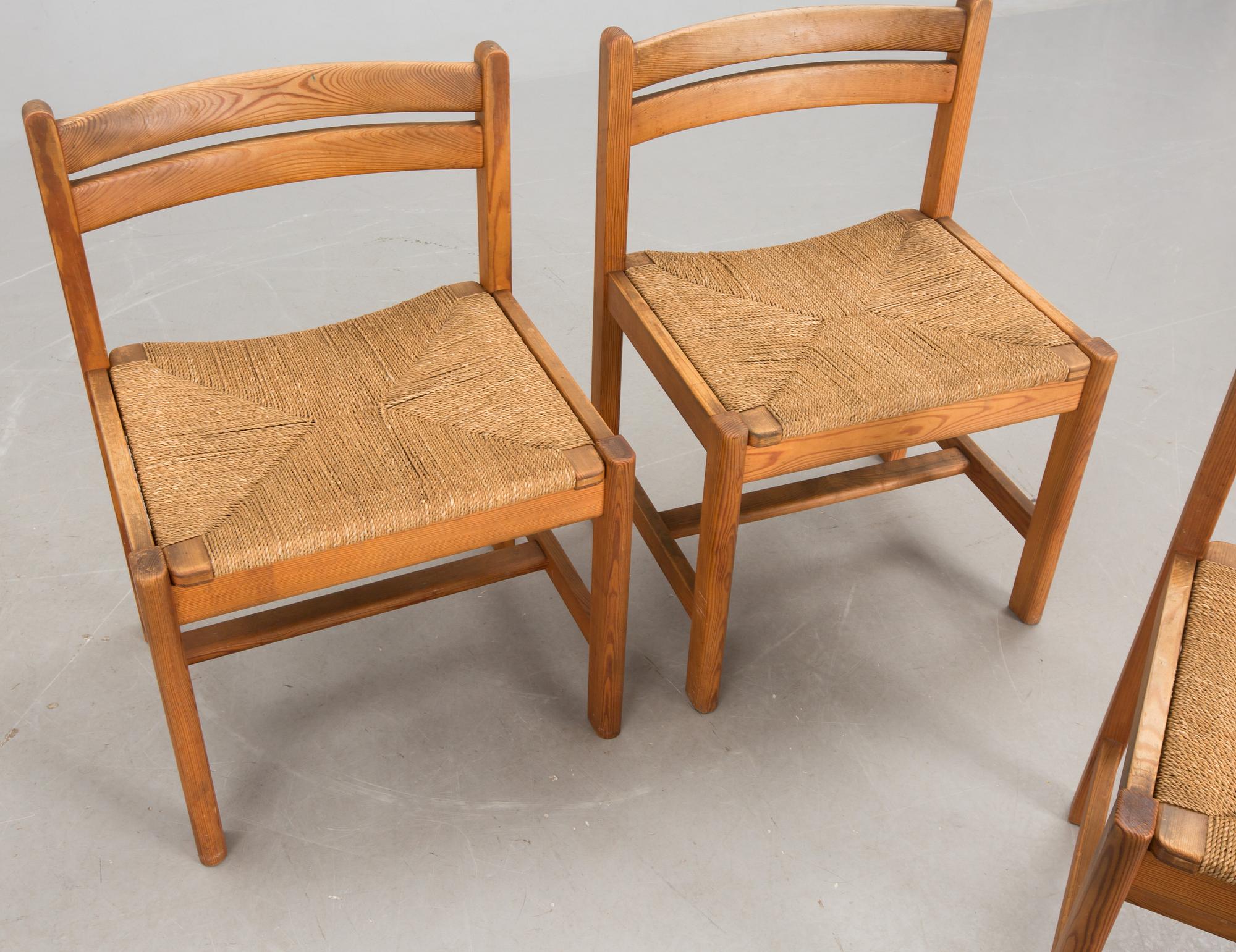 STOLAR, 4 st, ur serien Asserbo, Börge Mogensen, Karl Andersson & Söner, 1900-talets andra hälft.