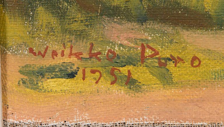 Weikko Puro, öljy kankaalle, signeerattu ja päivätty 1951.