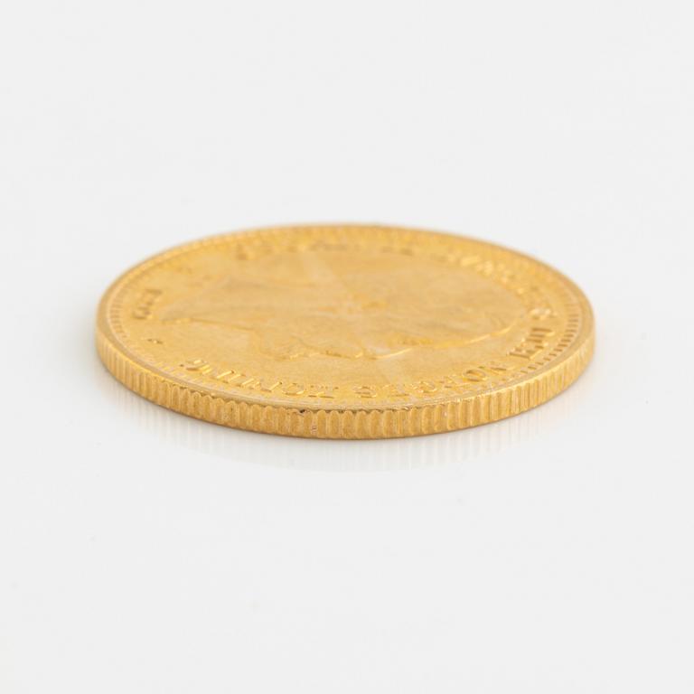 Oscar II, guldmynt, Sverige, 20 kr, 1899.