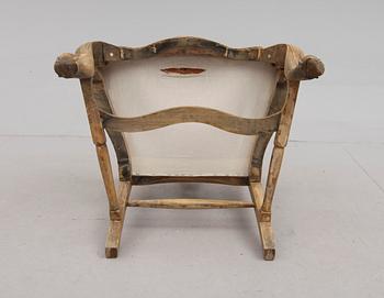 KARMSTOL, barockstil, 1800-/1900-tal.