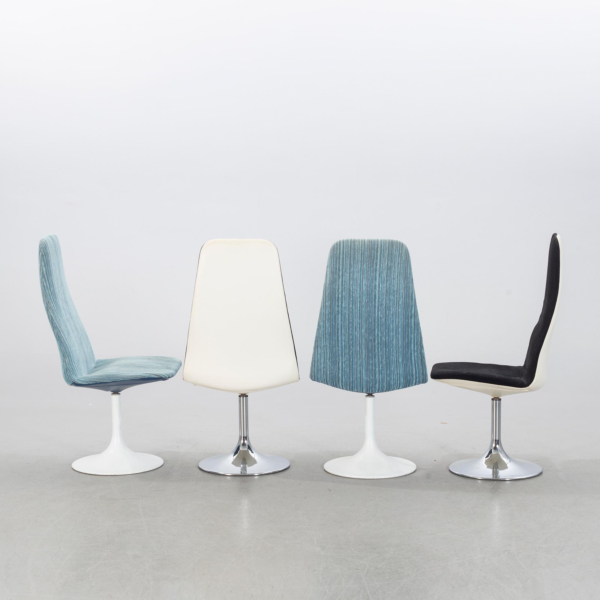 JOHANSON DESIGN, 6+2 chairs, "Viggen", second half of the 20th century.