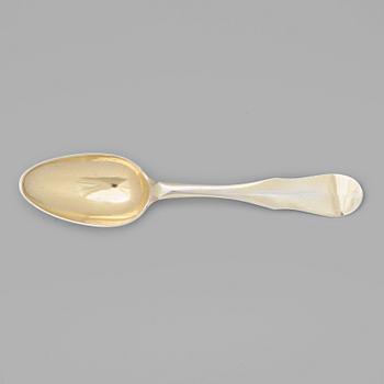 A Swedish early 19th century silver-gilt spoon, mark of Pehr Zethelius, Stockholm 1804.