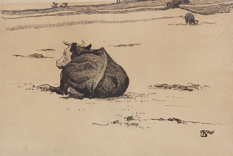 Nils Kreuger, "Liggande ko" (Resting cow).