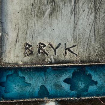 RUT BRYK, KERAMIIKKARELIEFI. Piritta. Sign. Bryk. Arabia, 1954.