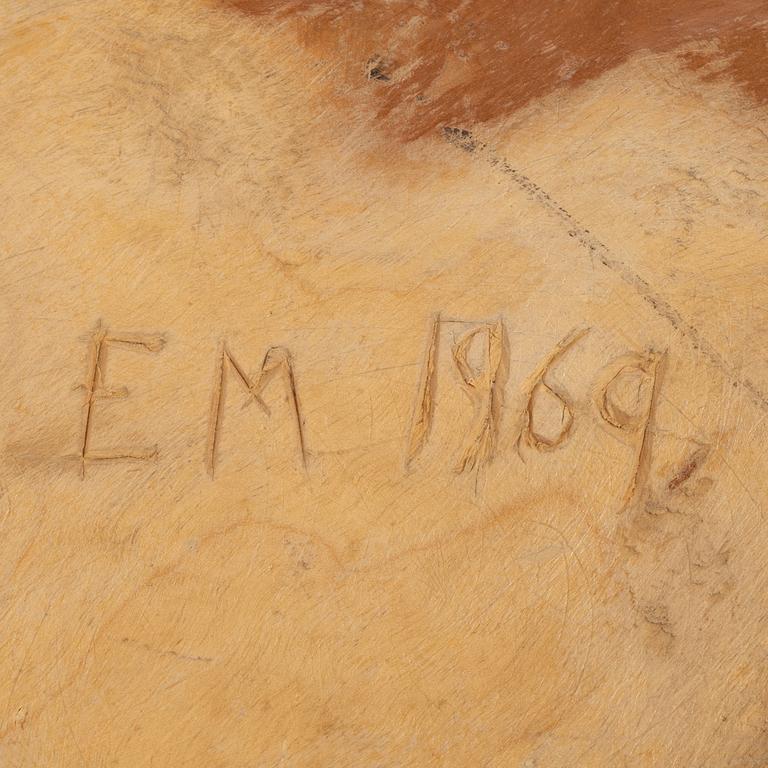 Vrilskål, signerad EM och daterad 1969.