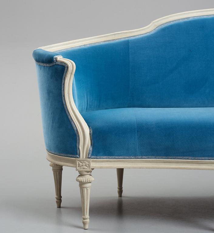 Soffa, av Melchior Lundberg (mästare i Stockholm 1775-1812), Gustaviansk.