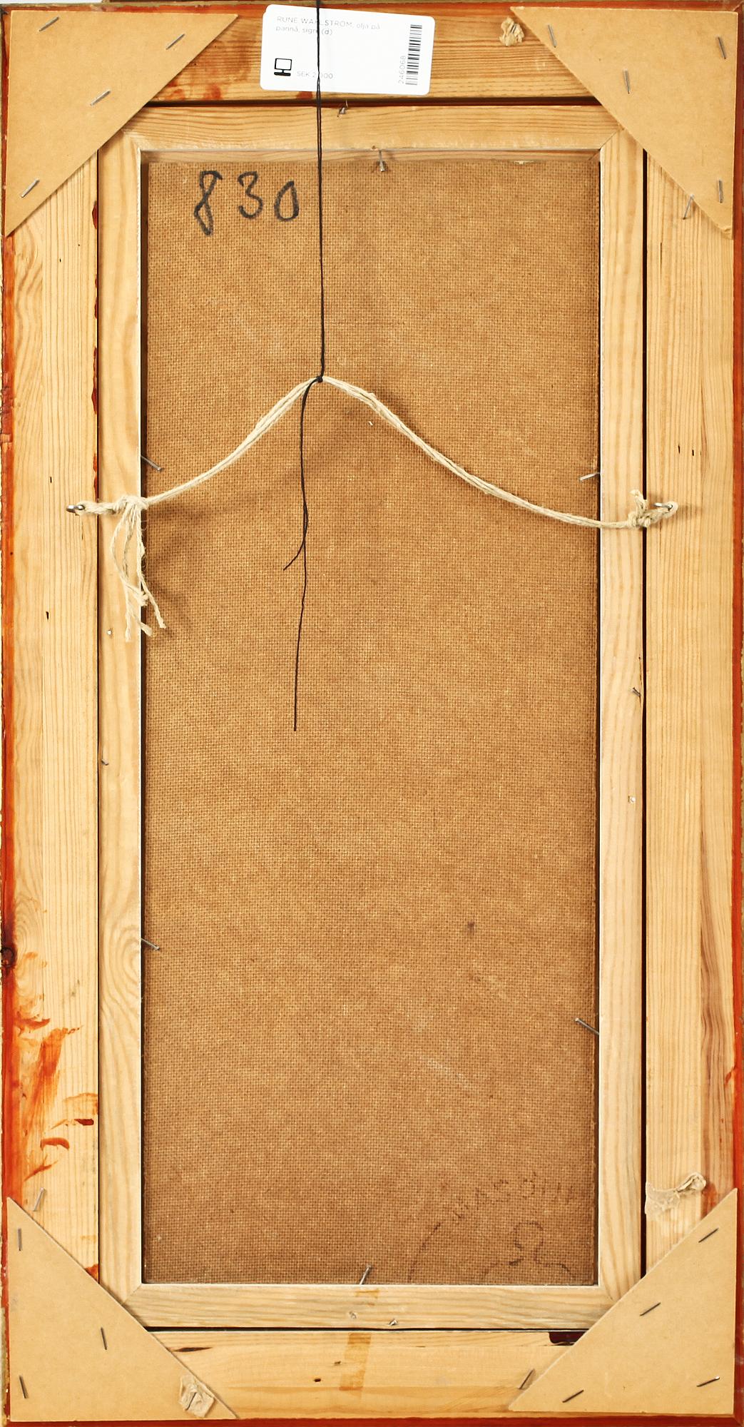 RUNE WAHLSTRÖM, olja på pannå, sign.