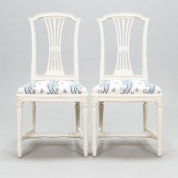 Stolar, 6 st, gustaviansk stil, 1900-talets första hälft.