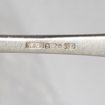 Jacob Ängman, A Swedish silver cutlery set, "Rosenholm", GAB, Stockholm and Eskilstuna, including year mark 1981 (56 pieces).