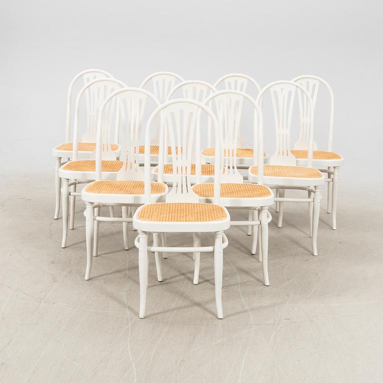 A set of 10, 20/21 st century possibly Italian chairs.