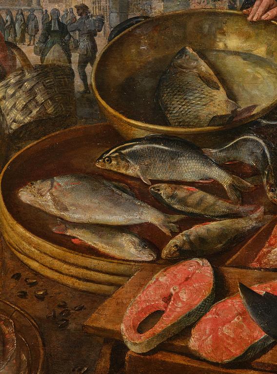 Joachim Beuckelaer, A fish market outside the city gate of Antwerp.