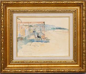 HUGO BACKMANSSON, akvarell, signerad och daterad Tanger 1939.