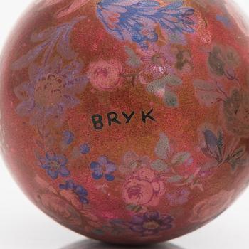 Rut Bryk, two ceramic decorative eggs signed Bryk.