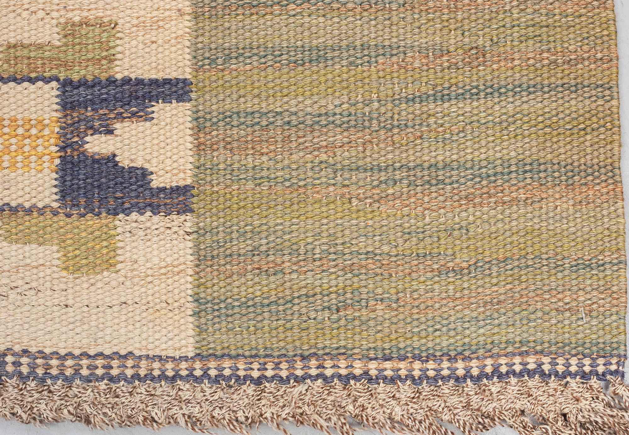 Märta Måås-Fjetterström, matto, "Rutmattan", flat weave, ca 201-203 x 145,5 cm, signed MMF.