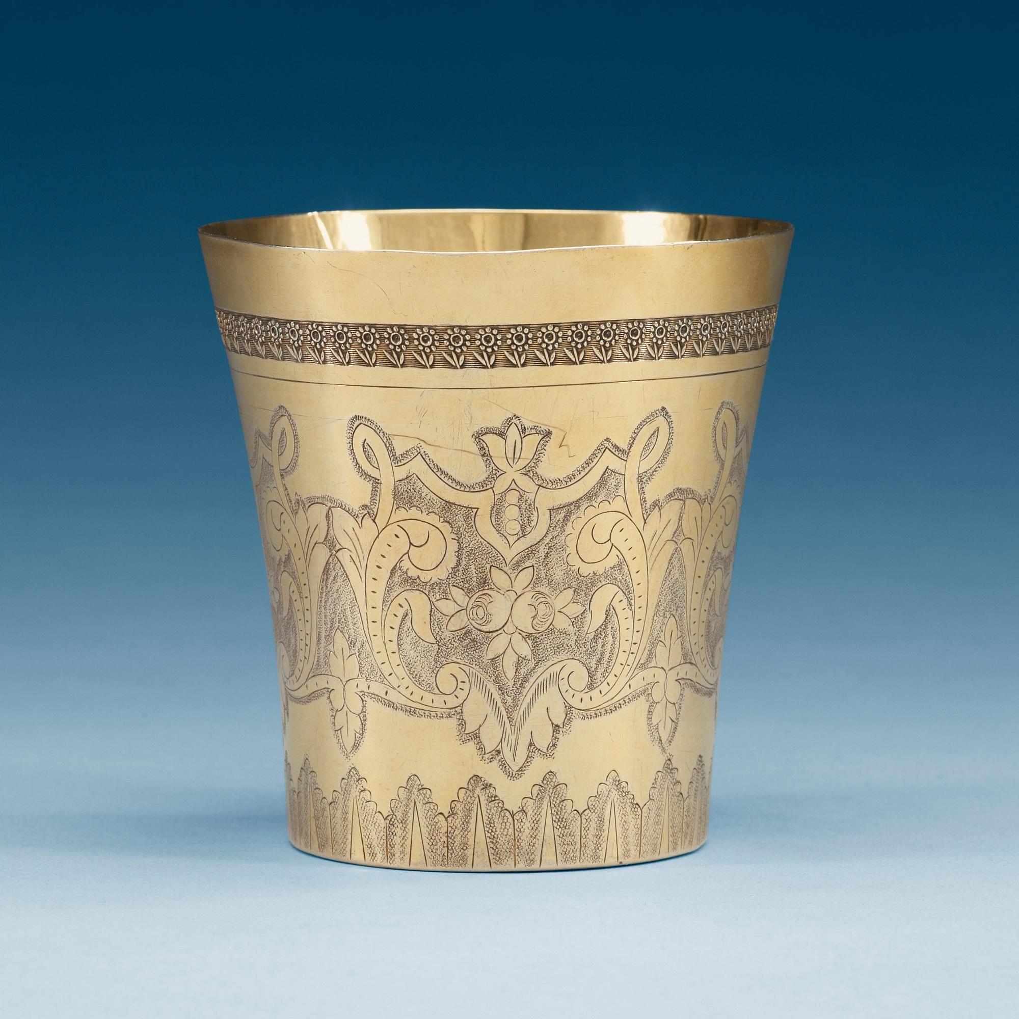 A Turkish silver-gilt beaker, c. 1900.