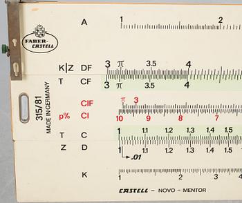 RÄKNESTICKA, Faber Castell, 1900-tal.