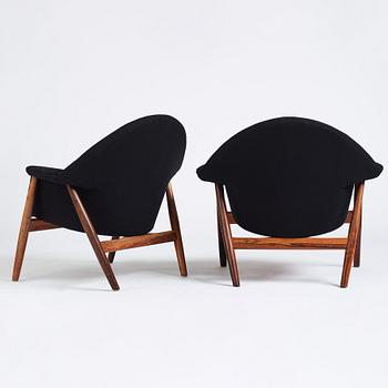 Danish Modern, a pair of easy chairs, 1950-60s.