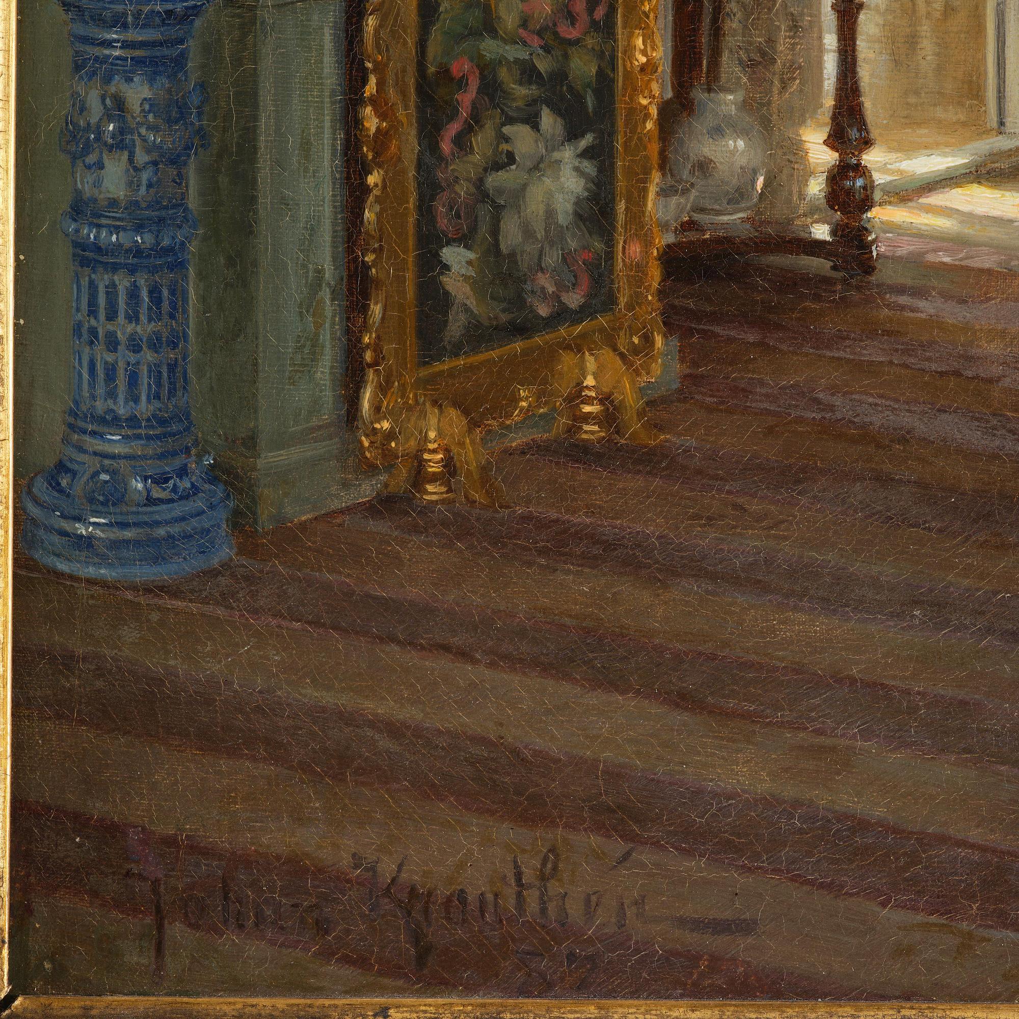 Johan Krouthén, "I salongen - Minna och Carl-Fredrik von Malmborg" (Von Malmborgska hemmet i Linköping).