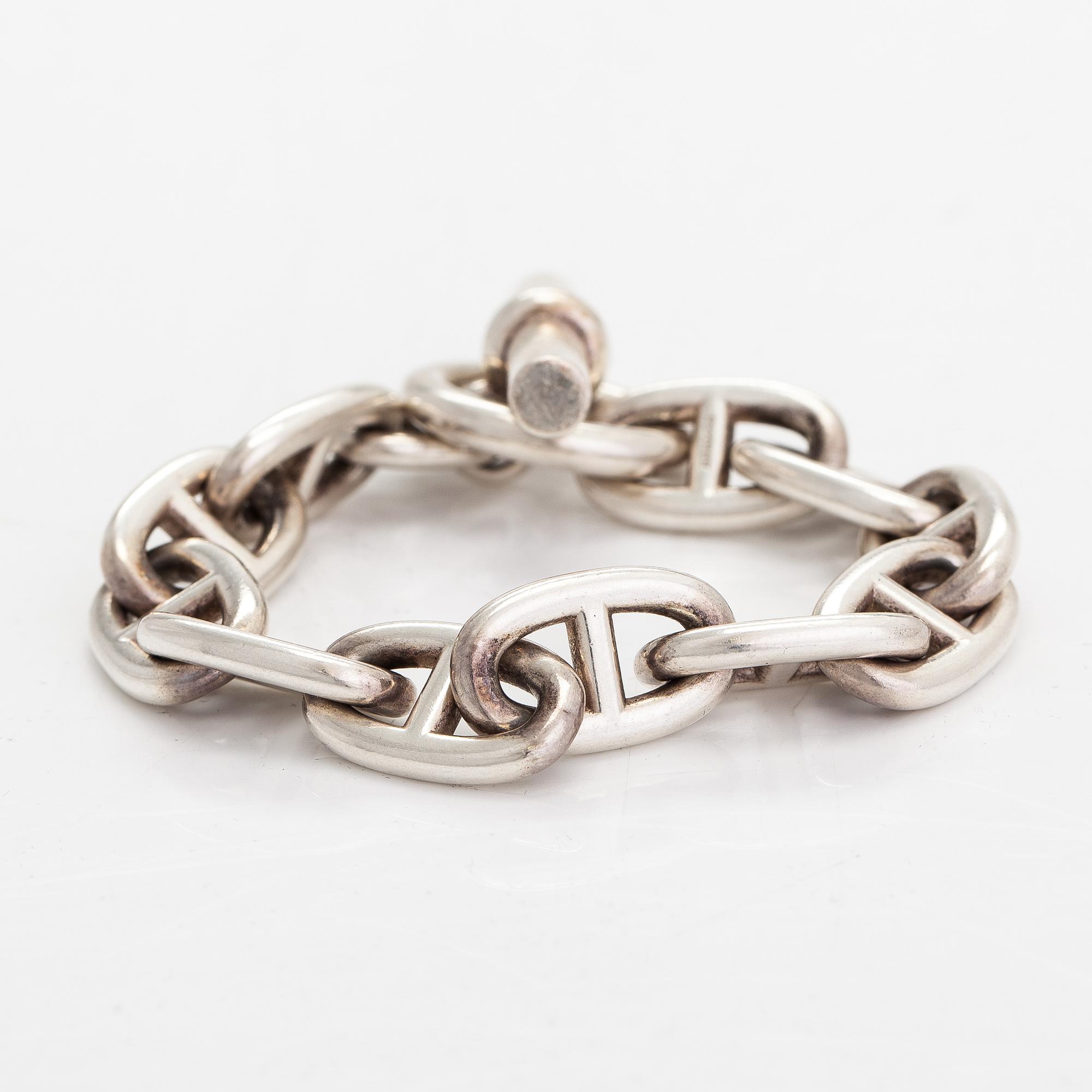Hermès, A sterling silver bracelet. Marked Hermès.
