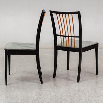 Four painted chairs, second half of the 20th century.