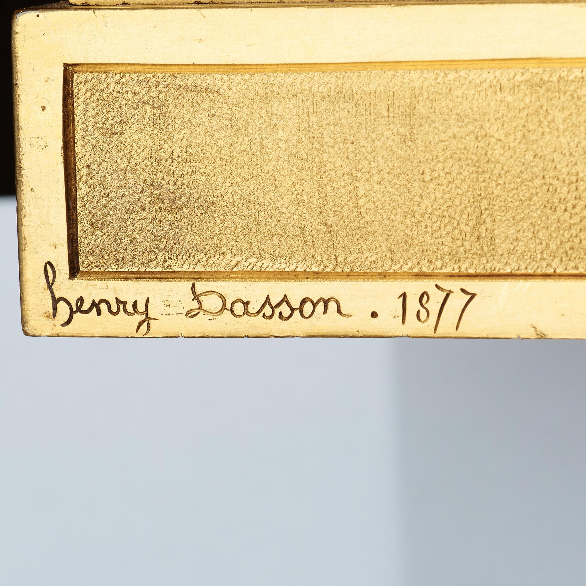 BORDSLAMPOR, ett par, av Henry Dasson 1877. Louis XVI-stil.