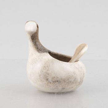 Lars Pirak, a salt cellar with spoon, Kieron Jokkmokk, 1991.