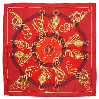 720. HERMÈS, a silk scarf, "Profile" / "Sellerie".