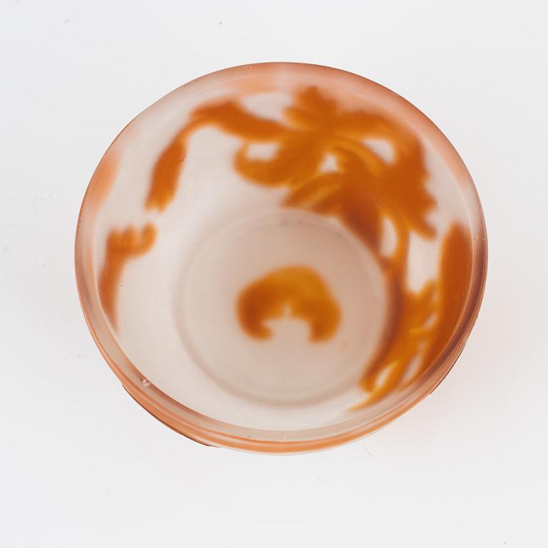 Emile Gallé, skål, Nancy, Frankrike, art nouveau, omkring år 1900.